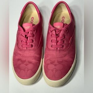 Coach Women's Pink Sneakers 8.5 pre owned Exellent conditions